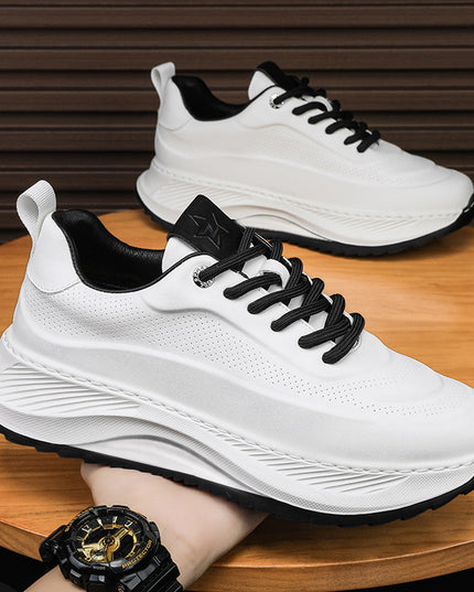 Men'S Thick-Soled Sports Shoes Casual Breathable Sneakers Lace-Up Dad Shoes Boy