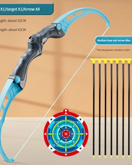 52Cm Bow and Arrow Toy Set for Children Archery Practice Recurve Outdoor Sorts Shooting Toy with Target Boys Kids Gifts