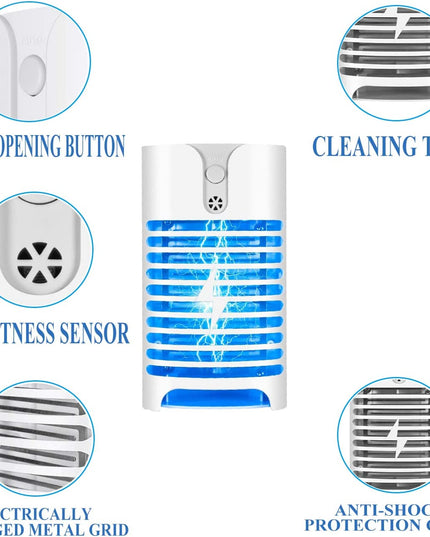 2 Pack Bug Zapper Mosquito Zapper, Elec-Tric Mosquito Fruit Fly Gnat Mosquito Kill-Er Lamp Eliminates Flying Pests Fly Insect Trap Indoor Plug in Night Light for Home