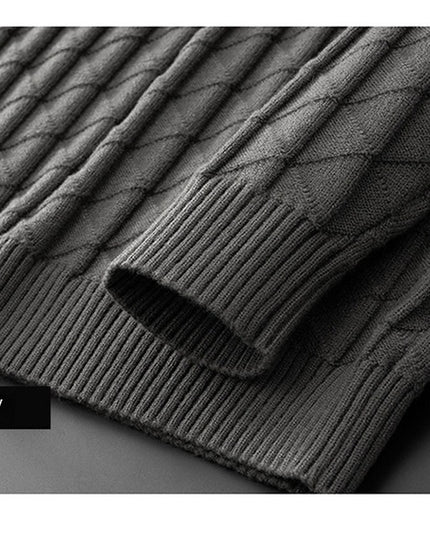 Men'S plus Size Knitted Sweater Loose round Neck Bottoming Shirt