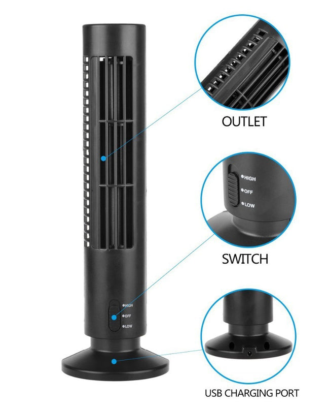 Tower Fan Bladeless Fan Tower Electric Fan Mini Vertical Air Conditioner Fan Handheld Fan
