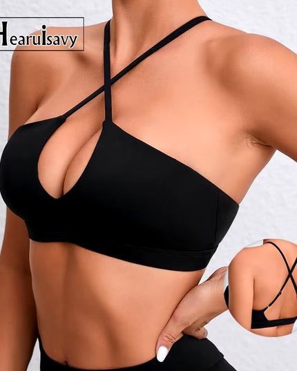 Hearuisav New Gym Top Women Training Yoga Clothes Stretch Women Sports Underwear Fitness Workout Cross Yoga Bra Sexy Sports Bra
