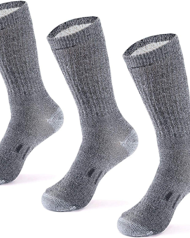 Merino Wool Hiking Socks for Men and Women – 3 Pairs Midweight Cushioned – Warm N Breathable