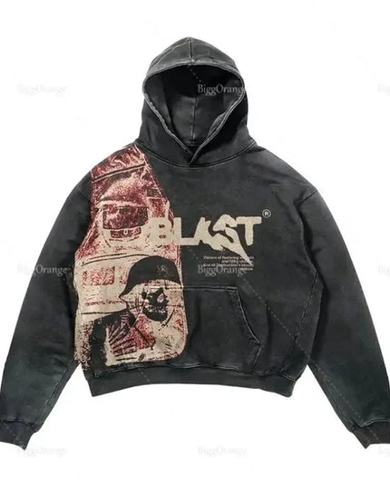 Harajuku Oversized Letter Print Streetwear High Quality Hoodie Vintage Streetwear Women Sweatshirt Goth Jacket Y2K Hoodies Women