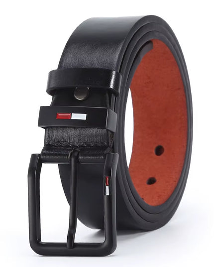 Men'S PU Leather Alloy Pin Square Buckle Belt Businessleisure Belts 2023 Fashion Black Coffee Brown Waistbelts for Men