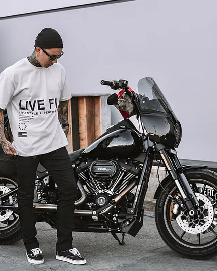 Men'S Gym Summer Casual T-Shirt Fitness Running Short Sleeve Tee Tops Fashion Hip-Hop Oversized Shirt Male Sweatshirt Clothing