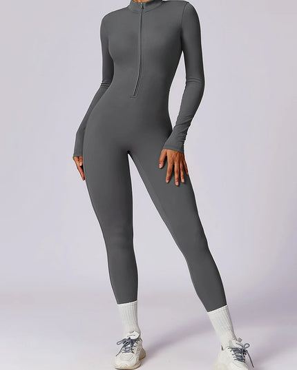 Summer Zipper Workout Jumpsuit Sports Overalls Women Gym Clothing Running Fitness Suits Gym Tracksuit Short Sportswear Yoga Set
