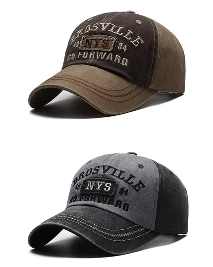 Four Seasons Men'S Baseball Cap Casual Wash Embroidered Cap Curved Brim Bowler Sun Hat Official Website