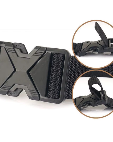 The New Men'S 125Cm Buckle Belt Nylon Braided Lightweight Breathable Daily Commuter Men'S Belt