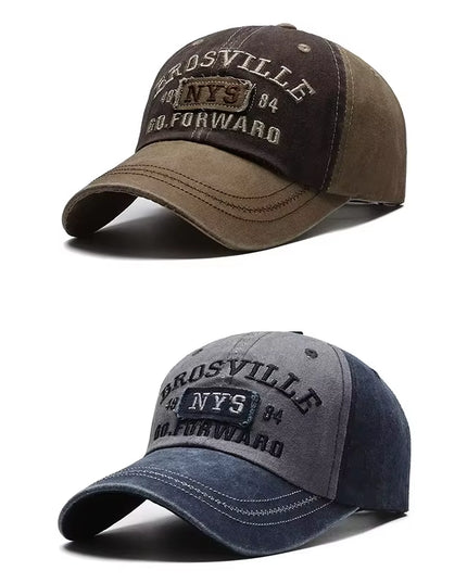 Four Seasons Men'S Baseball Cap Casual Wash Embroidered Cap Curved Brim Bowler Sun Hat Official Website