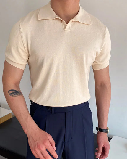 Summer Men Fashion Polo Shirts Short Sleeve Turn-Down Collar Patchwork Casual Polos Mens Clothing Male Tops Pullover Streetwear