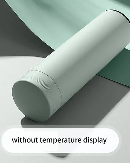 500ml Stainless Steel Vacuum Thermal Water Bottle with Digital Temperature Display - Leakproof Frosted Thermos for Coffee and Milk