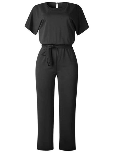 Elegant Overall Short Sleeve Jumpsuit