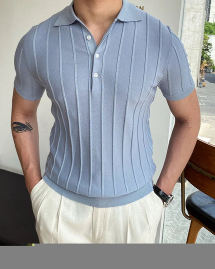 Summer Men Fashion Polo Shirts Short Sleeve Turn-Down Collar Patchwork Casual Polos Mens Clothing Male Tops Pullover Streetwear