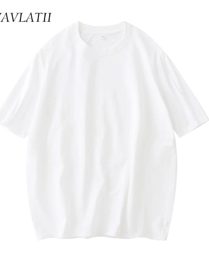 Women New Cotton T Shirts Female Soft White Black Tees Lady plus Size Basic Tops for Summer WT2102