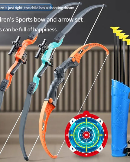 52Cm Bow and Arrow Toy Set for Children Archery Practice Recurve Outdoor Sorts Shooting Toy with Target Boys Kids Gifts