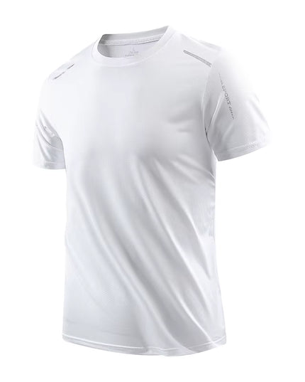 Men'S Running Quick Drying T-Shirts Breathable Hiking Fishing Tees Soft Elasticity Outdoor Sports Short Shirt Summer
