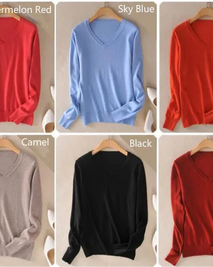 Plus Size S-XXXL Women Wool Pure Cashmere Sweater Pull Femme Long Sleeve Women Knitting Sweaters Pullovers 18 Colors