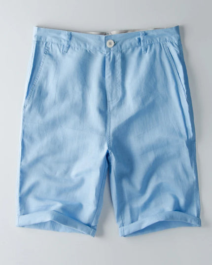 Designer New Linen Shorts Men Casual Beach Short Men Brand Wild Leisure Solid Cargo Shorts for Men Bermuda Masculina Bermudas