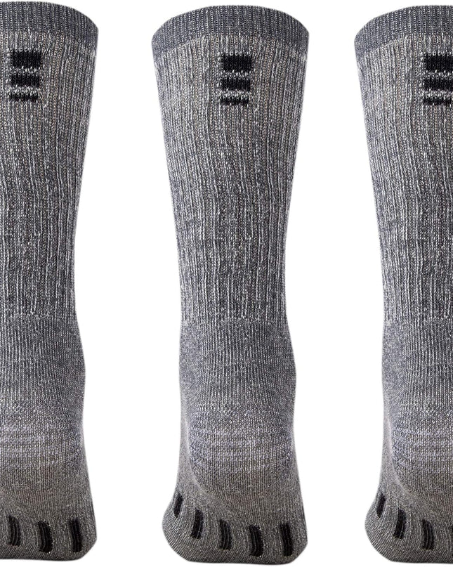 Merino Wool Hiking Socks for Men and Women – 3 Pairs Midweight Cushioned – Warm N Breathable