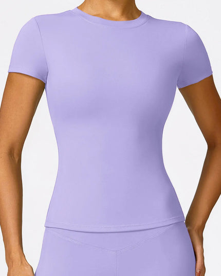 NCLAGEN Gym Top Women Short Sleeve Workout T Shirt Activewear