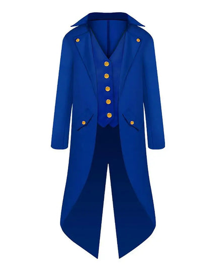Joker Costume for Men Pirate Jacket Men Steampunk Coat Tailcoat Lightweight for Halloween Photos Vampires Boys Aged 6-14 Kids