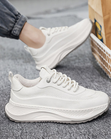 Men'S Thick-Soled Sports Shoes Casual Breathable Sneakers Lace-Up Dad Shoes Boy