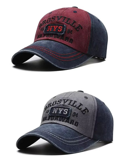 Four Seasons Men'S Baseball Cap Casual Wash Embroidered Cap Curved Brim Bowler Sun Hat Official Website