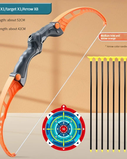 52Cm Bow and Arrow Toy Set for Children Archery Practice Recurve Outdoor Sorts Shooting Toy with Target Boys Kids Gifts