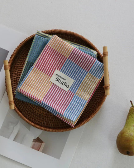Pastel Checker Placemat for Dopamine Table Setting