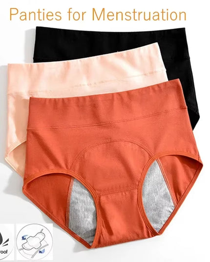 Panties for Menstruation Cotton Menstrual Panties High Waist Period Underwear Culotte Menstruelle Leak Proof Bragas Menstruales