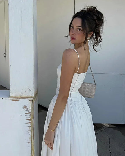 Summer Elegant Dresses for Women 2024 New Arrivals Hollow Out Flare Birthday Party Dresses Midi Print Female Clothing