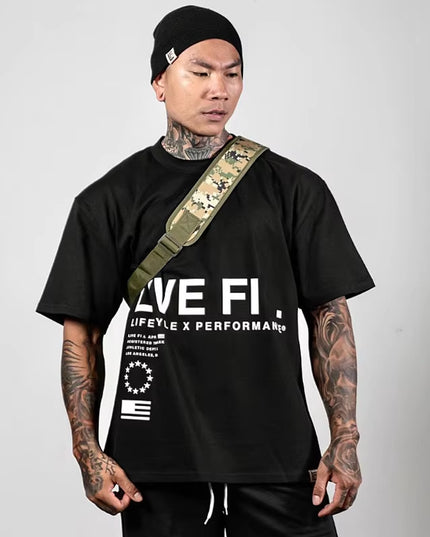 Men'S Gym Summer Casual T-Shirt Fitness Running Short Sleeve Tee Tops Fashion Hip-Hop Oversized Shirt Male Sweatshirt Clothing