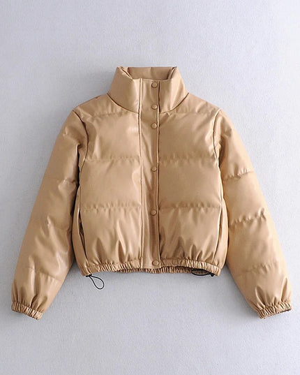 Faux Leather Cotton Jacket