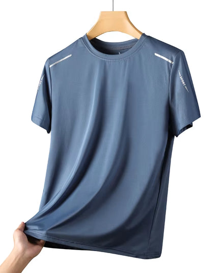 Men'S Running Quick Drying T-Shirts Breathable Hiking Fishing Tees Soft Elasticity Outdoor Sports Short Shirt Summer