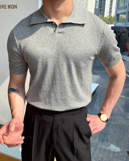 Summer Men Fashion Polo Shirts Short Sleeve Turn-Down Collar Patchwork Casual Polos Mens Clothing Male Tops Pullover Streetwear