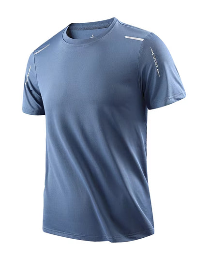 Men'S Running Quick Drying T-Shirts Breathable Hiking Fishing Tees Soft Elasticity Outdoor Sports Short Shirt Summer