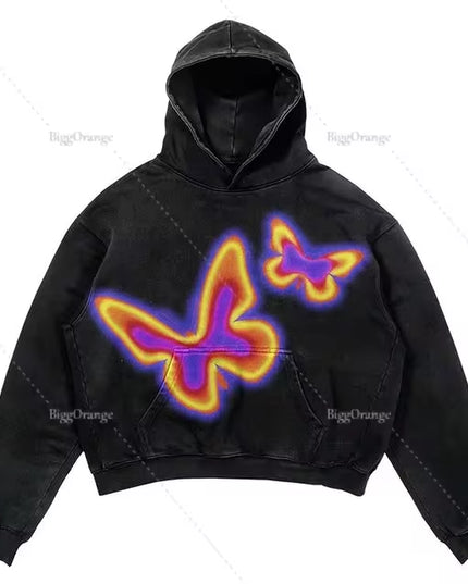 Harajuku Oversized Letter Print Streetwear High Quality Hoodie Vintage Streetwear Women Sweatshirt Goth Jacket Y2K Hoodies Women