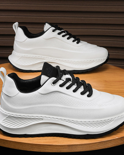 Men'S Thick-Soled Sports Shoes Casual Breathable Sneakers Lace-Up Dad Shoes Boy