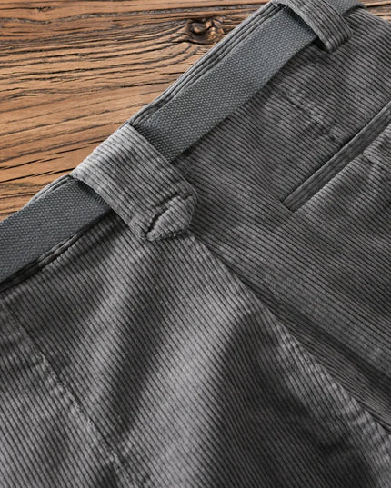 Designer New Thick Corduroy Cotton Pants Men Brand Trend Retro Stright with Belt Trousers 29-36 Pantalones Hombre Drop Shipping
