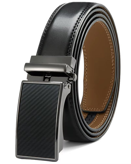 Mens Leather Belt Automatic Genuine Leather Belts Belt Male Leisure Fashion Ratchet Belts for Men Pants Waistband Ремень