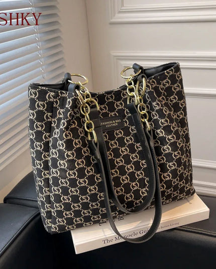 New Women Bag Shoulder Bag Handbag Sac a Main Casual Foreign Style Plaid Women'S Bag Large Capacity Tote Bags