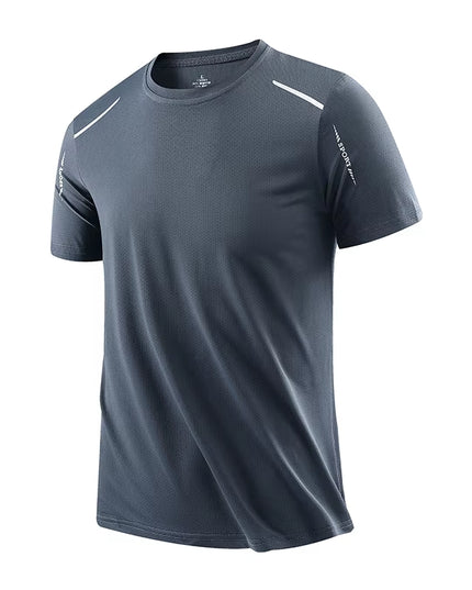 Men'S Running Quick Drying T-Shirts Breathable Hiking Fishing Tees Soft Elasticity Outdoor Sports Short Shirt Summer