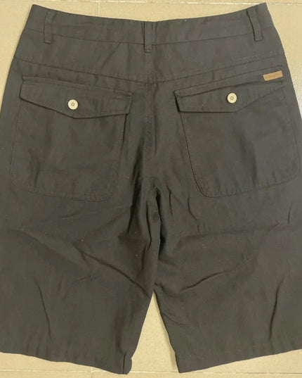 Designer New Linen Shorts Men Casual Beach Short Men Brand Wild Leisure Solid Cargo Shorts for Men Bermuda Masculina Bermudas