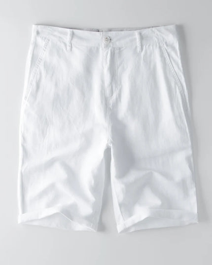 Designer New Linen Shorts Men Casual Beach Short Men Brand Wild Leisure Solid Cargo Shorts for Men Bermuda Masculina Bermudas