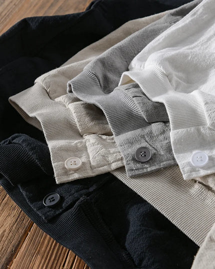 New Designer Italy Quality Linen Hooded Jacket for Men Casual Trend Spring Autumn Outerwear Blazer Top Clothes Chaquetas Jaqueta
