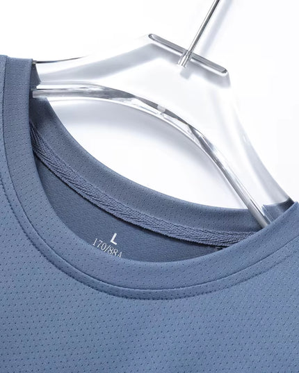 Men'S Running Quick Drying T-Shirts Breathable Hiking Fishing Tees Soft Elasticity Outdoor Sports Short Shirt Summer