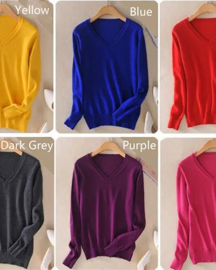 Plus Size S-XXXL Women Wool Pure Cashmere Sweater Pull Femme Long Sleeve Women Knitting Sweaters Pullovers 18 Colors
