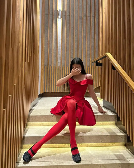 Summer Elegant and Pretty Women'S Dresses Mini off the Shoulder Party Dress Lovely a Line Birthday Dress for Women