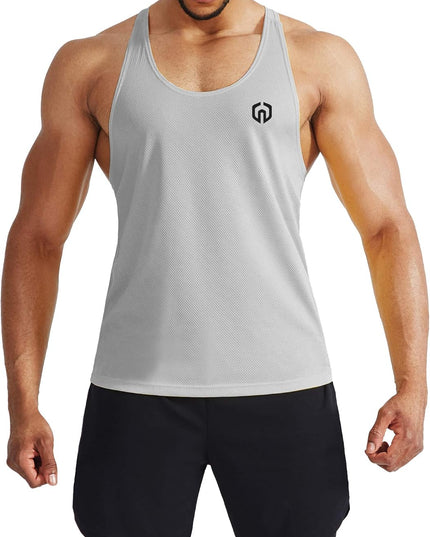 Men'S 3 Pack Workout Running Tank Top Sleeveless Gym Athletic Shirts,5080,Black/Grey/Olive Green,M